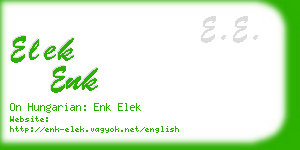 elek enk business card